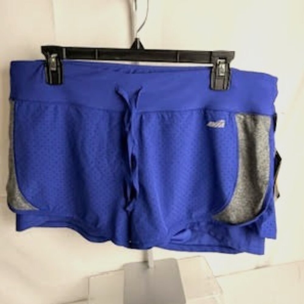 Avia Running Shorts Blue Gray Size XL Lined Perforated NWT